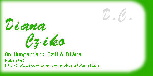 diana cziko business card
